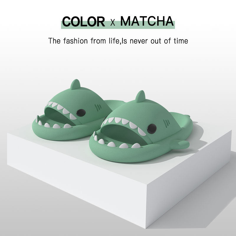 Cartoon Shark Slippers Funny Cutes Soft Slipper Indoor Outdoor  Shoes For Women Men Couples