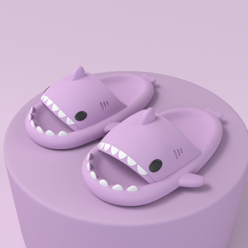 Cartoon Shark Slippers Funny Cutes Soft Slipper Indoor Outdoor  Shoes For Women Men Couples